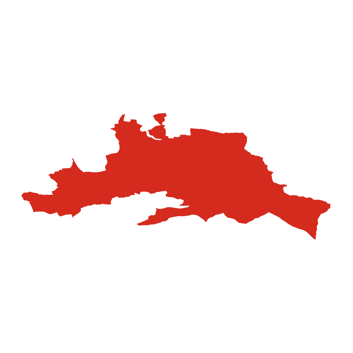 Stadtgrenzkarte von Hof bei Salzburg, Bundesland Salzburg, Oesterreich